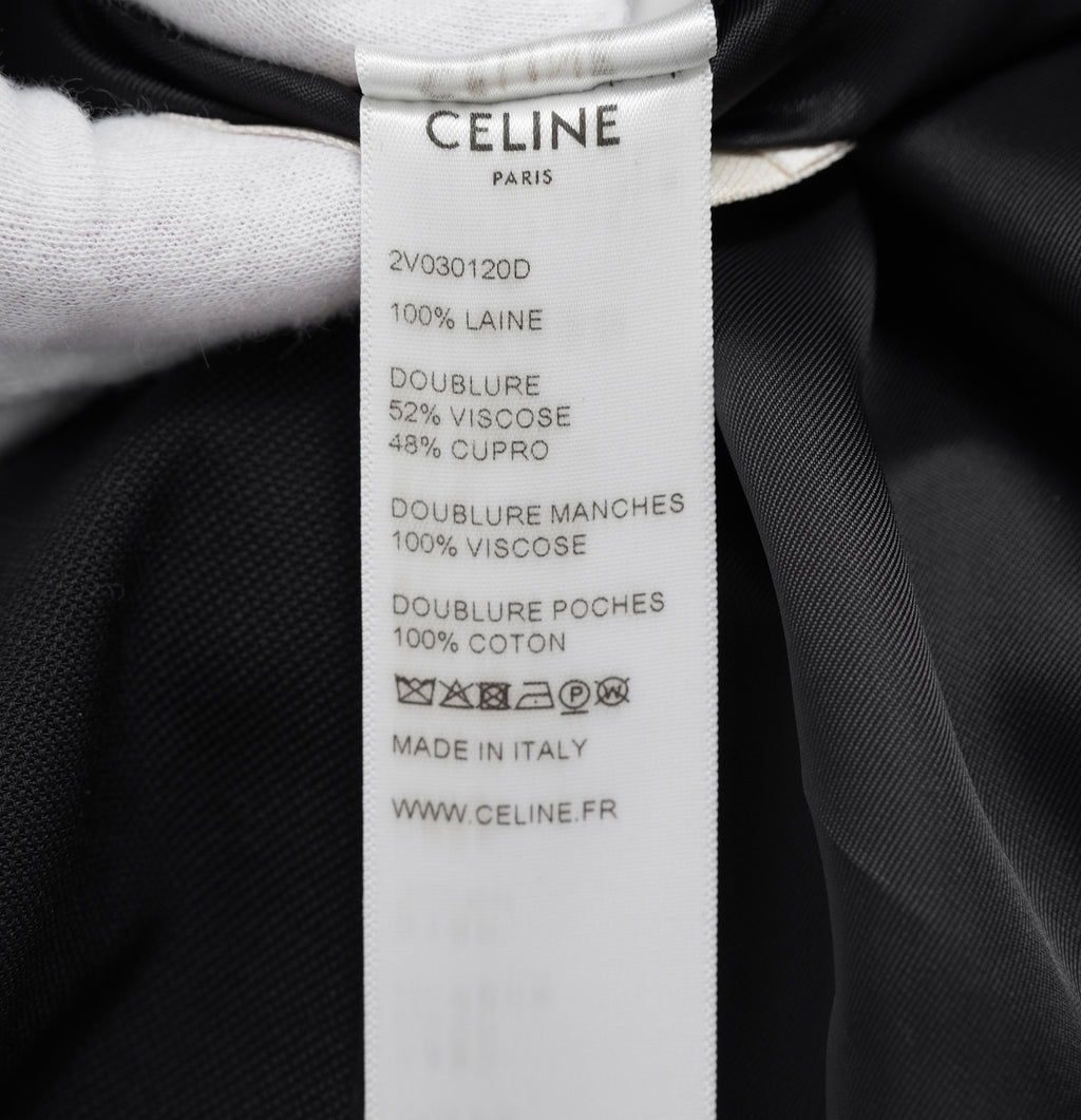 CELINE セリーヌ / 美品 19AW ロング レクタングル テーラードジャケット / 2V030120D / size 36 (BLACK) レディース