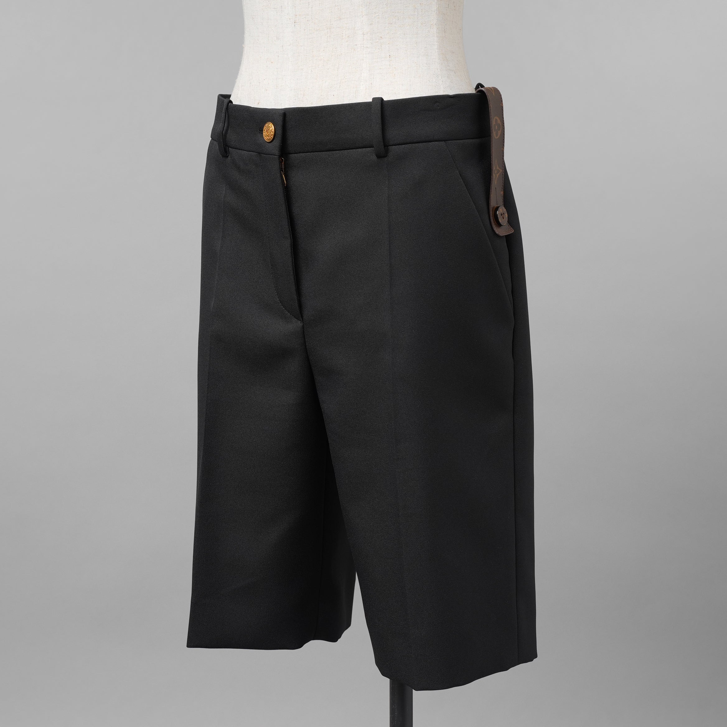 LOUIS VUITON ルイヴィトン / 美品 22SS モノグラムループ キュロットパンツ / RW222W P89 FNPA61 / size 38 (BLACK) レディース