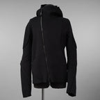 LEON EMANUEL BLANCK レオンエマニュエルブランク / 美品 23AW Distortion Zipped Hoody / コットン フリース パーカー / DIS-M-HOZ-01 / size 46 (BLACK)