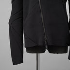 LEON EMANUEL BLANCK レオンエマニュエルブランク / 美品 23AW Distortion Zipped Hoody / コットン フリース パーカー / DIS-M-HOZ-01 / size 46 (BLACK)