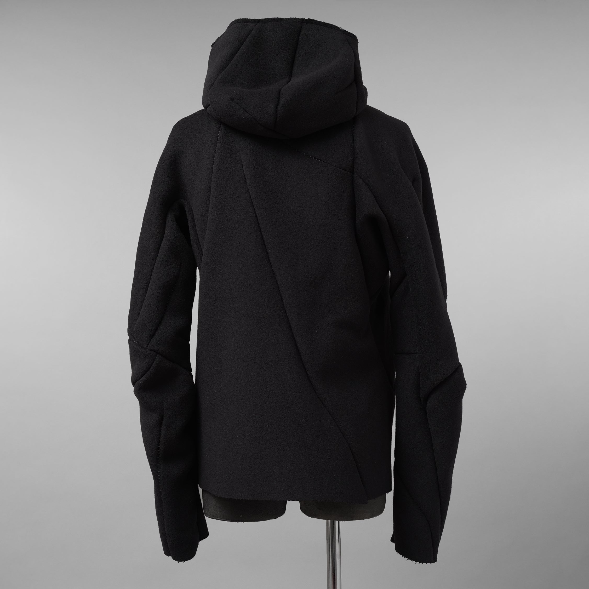 LEON EMANUEL BLANCK レオンエマニュエルブランク / 美品 23AW Distortion Zipped Hoody / コットン フリース パーカー / DIS-M-HOZ-01 / size 46 (BLACK)