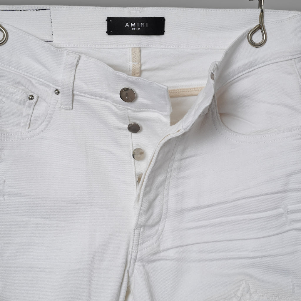 AMIRI アミリ / MX1 クラッシュ リペア加工 スキニー デニム パンツ / size 30 (WHITE) 352098-in-ue
