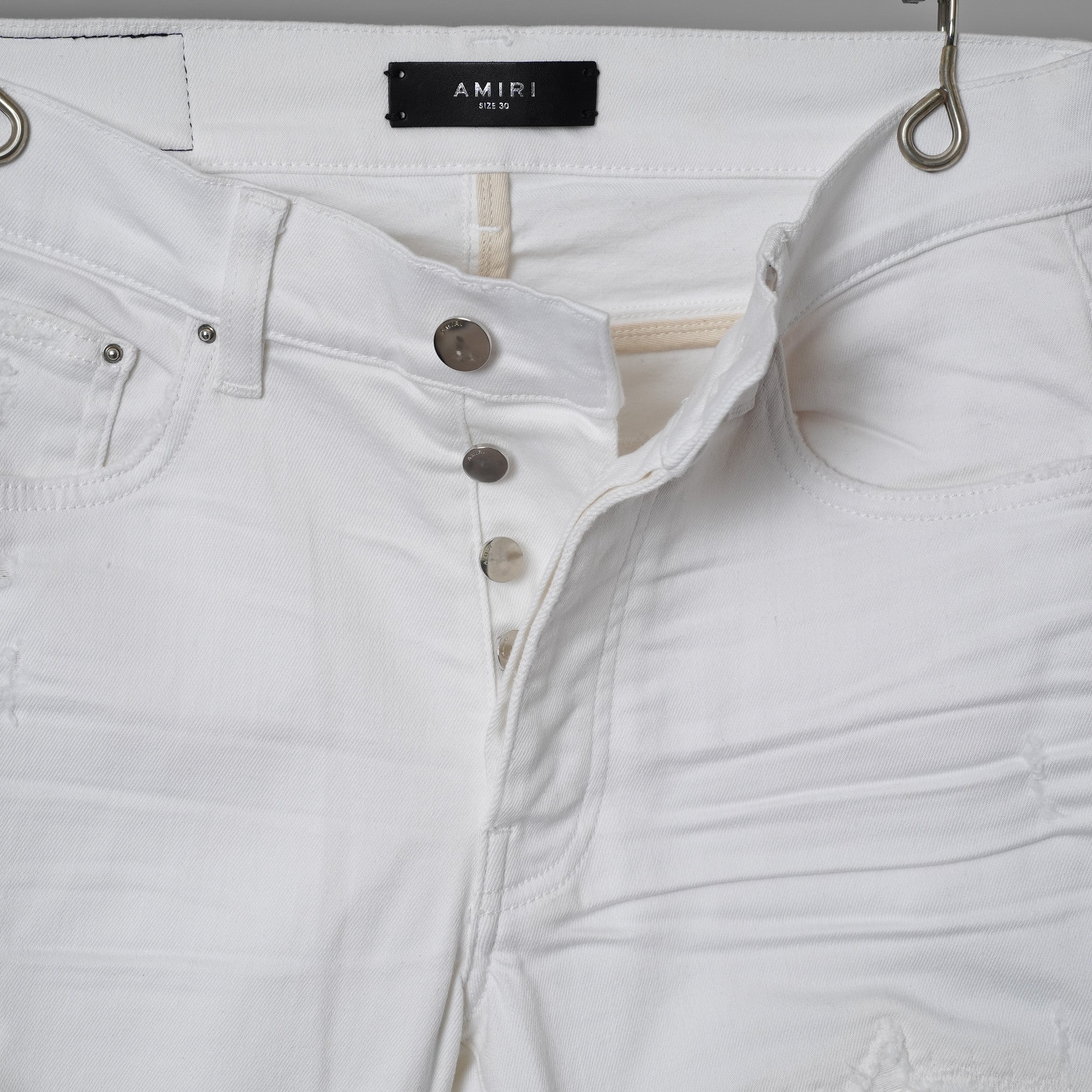 AMIRI アミリ / MX1 クラッシュ リペア加工 スキニー デニム パンツ / size 30 (WHITE) 352098-in-ue