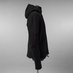 LEON EMANUEL BLANCK レオンエマニュエルブランク / 美品 23AW Distortion Zipped Hoody / コットン フリース パーカー / DIS-M-HOZ-01 / size 46 (BLACK)