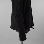 LEON EMANUEL BLANCK レオンエマニュエルブランク / 美品 23AW Distortion Zipped Hoody / コットン フリース パーカー / DIS-M-HOZ-01 / size 46 (BLACK)