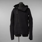LEON EMANUEL BLANCK レオンエマニュエルブランク / 美品 23AW Distortion Zipped Hoody / コットン フリース パーカー / DIS-M-HOZ-01 / size 46 (BLACK)