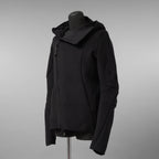 LEON EMANUEL BLANCK レオンエマニュエルブランク / 美品 23AW Distortion Zipped Hoody / コットン フリース パーカー / DIS-M-HOZ-01 / size 46 (BLACK)