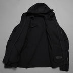 LEON EMANUEL BLANCK レオンエマニュエルブランク / 美品 23AW Distortion Zipped Hoody / コットン フリース パーカー / DIS-M-HOZ-01 / size 46 (BLACK)