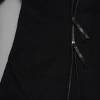 LEON EMANUEL BLANCK レオンエマニュエルブランク / 美品 23AW Distortion Zipped Hoody / コットン フリース パーカー / DIS-M-HOZ-01 / size 46 (BLACK)