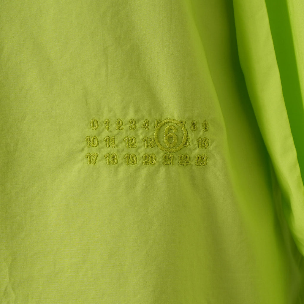 MM6 MAISON MARGIERA メゾン マルジェラ / 美品 24SS ビッグシルエット ネオンカラー コットンポプリンシャツ 長袖シャツ / SH0DT0003-S47294 / size 46 (LIMEGREEN) 352107-in-ue