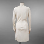 FENDACE フェンダーチェ FENDI x VERSACE コラボ / 美品 22SS セーフティピン ニットミニドレス / ワンピース / FZD952 AJTM / size 42 (IVORY）