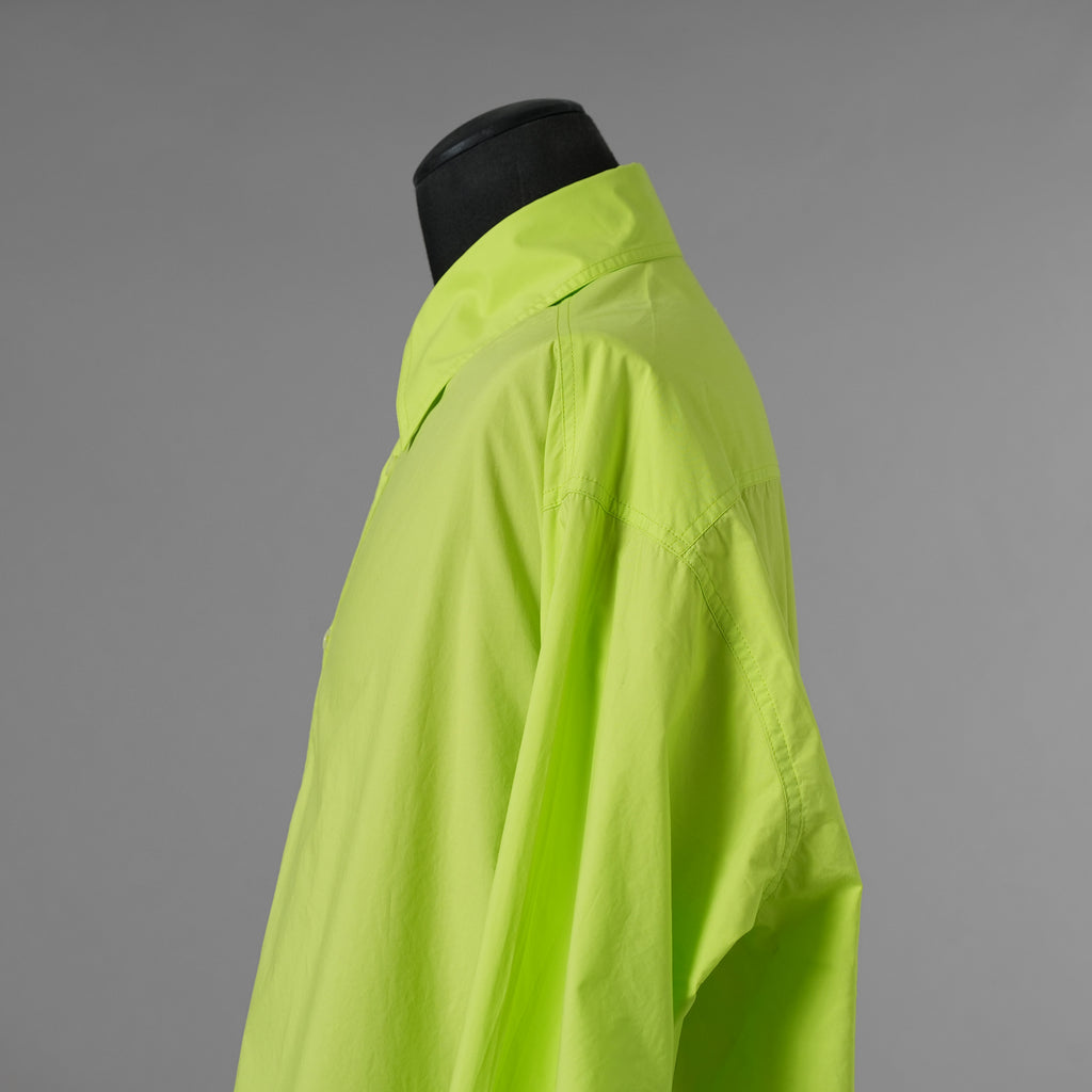 MM6 MAISON MARGIERA メゾン マルジェラ / 美品 24SS ビッグシルエット ネオンカラー コットンポプリンシャツ 長袖シャツ / SH0DT0003-S47294 / size 46 (LIMEGREEN) 352107-in-ue
