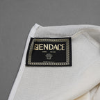 FENDACE フェンダーチェ FENDI x VERSACE コラボ / 美品 22SS セーフティピン ニットミニドレス / ワンピース / FZD952 AJTM / size 42 (IVORY）