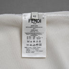 FENDACE フェンダーチェ FENDI x VERSACE コラボ / 美品 22SS セーフティピン ニットミニドレス / ワンピース / FZD952 AJTM / size 42 (IVORY）