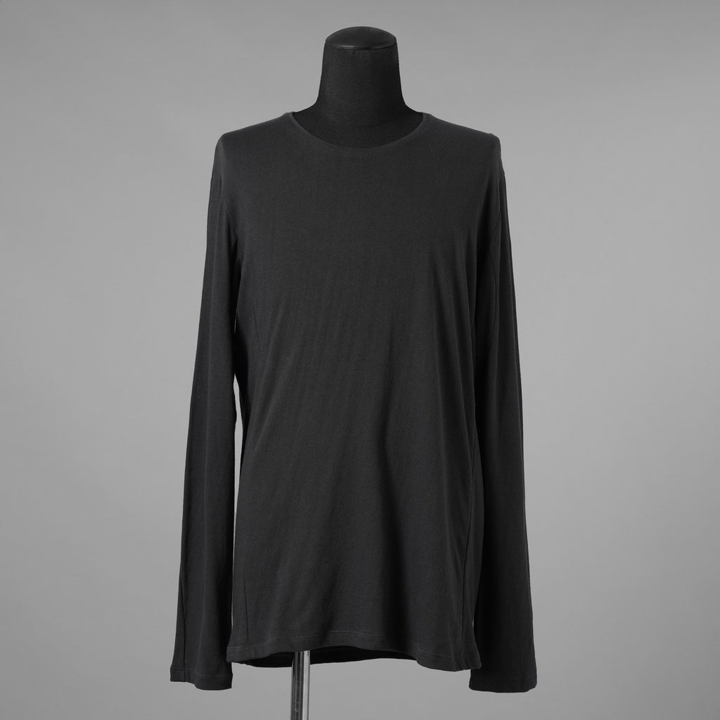 black crow x LOOM exclusive / 美品 long sleeve tops suvin cotton jersey 長袖Tシャツ / WFA-05 / size 2 (BLACK) 123024-alm