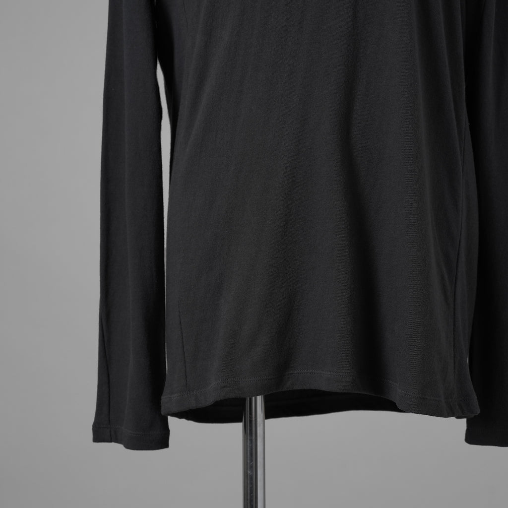 black crow x LOOM exclusive / 美品 long sleeve tops suvin cotton jersey 長袖Tシャツ / WFA-05 / size 2 (BLACK) 123024-alm