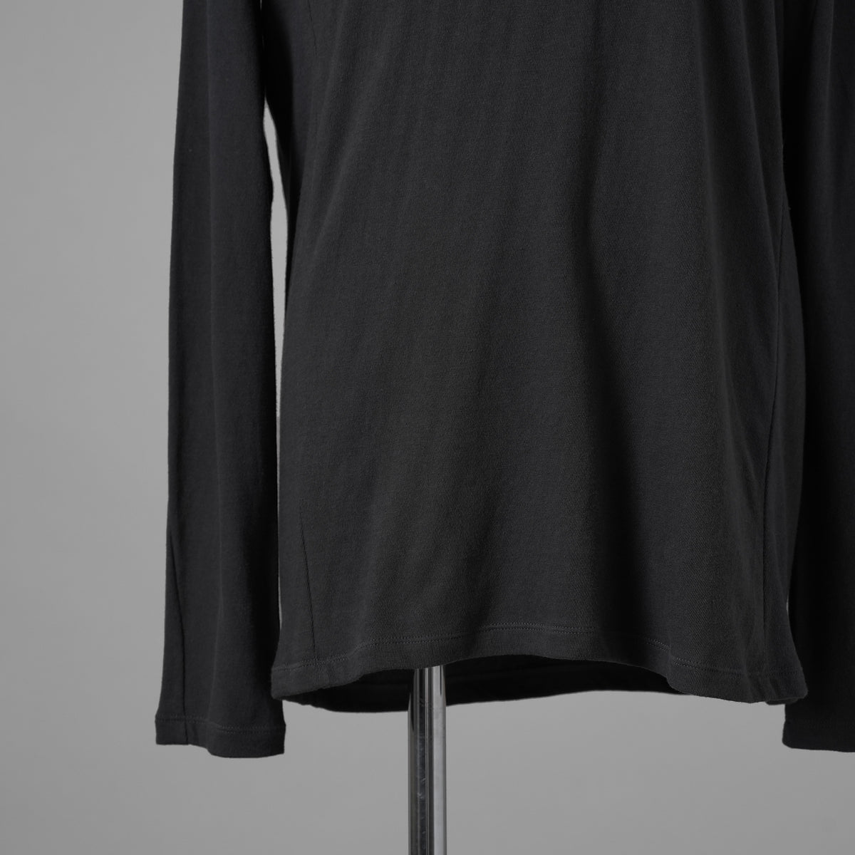 black crow x LOOM exclusive / 美品 long sleeve tops suvin cotton jersey 長袖Tシャツ / WFA-05 / size 2 (BLACK) 123024-alm