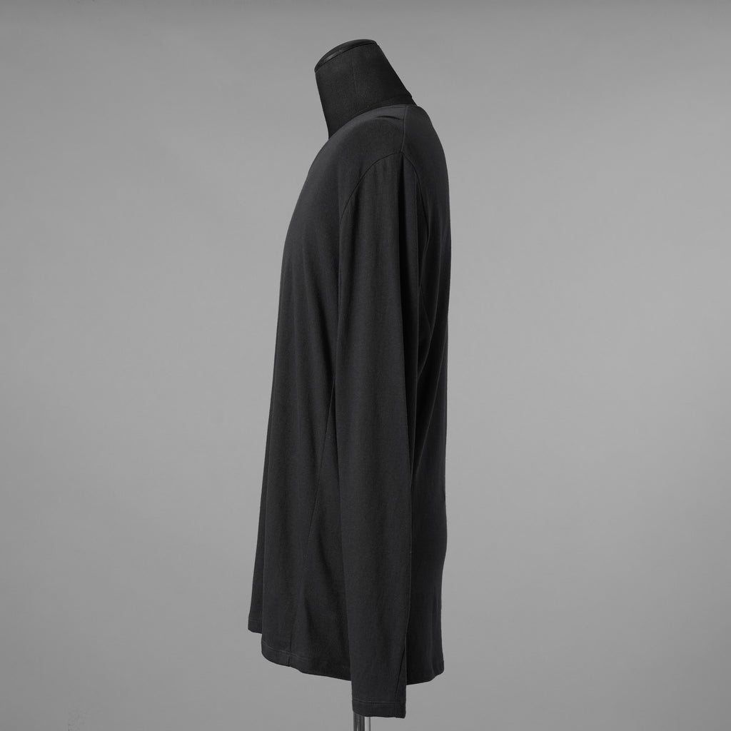 black crow x LOOM exclusive / 美品 long sleeve tops suvin cotton jersey 長袖Tシャツ / WFA-05 / size 2 (BLACK) 123024-alm