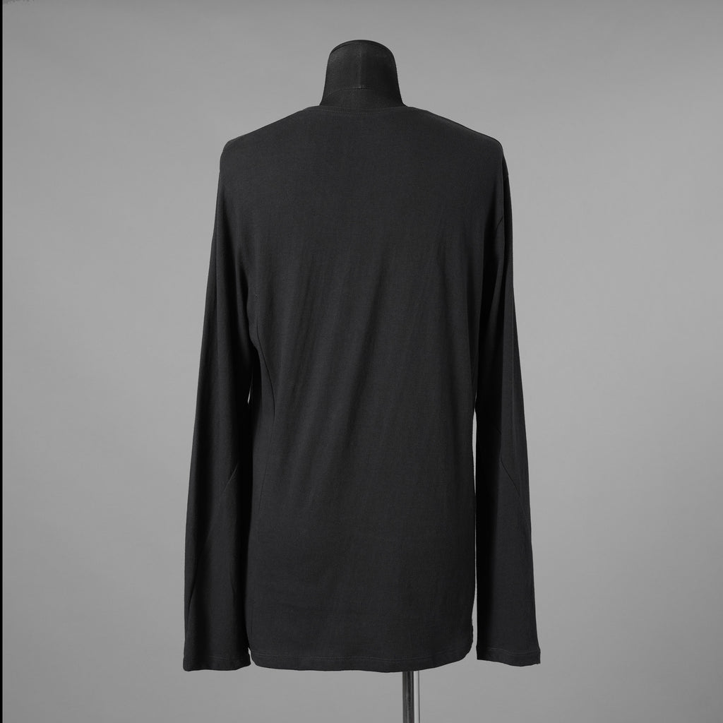black crow x LOOM exclusive / 美品 long sleeve tops suvin cotton jersey 長袖Tシャツ / WFA-05 / size 2 (BLACK) 123024-alm