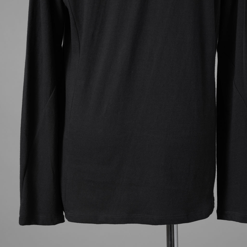 black crow x LOOM exclusive / 美品 long sleeve tops suvin cotton jersey 長袖Tシャツ / WFA-05 / size 2 (BLACK) 123024-alm