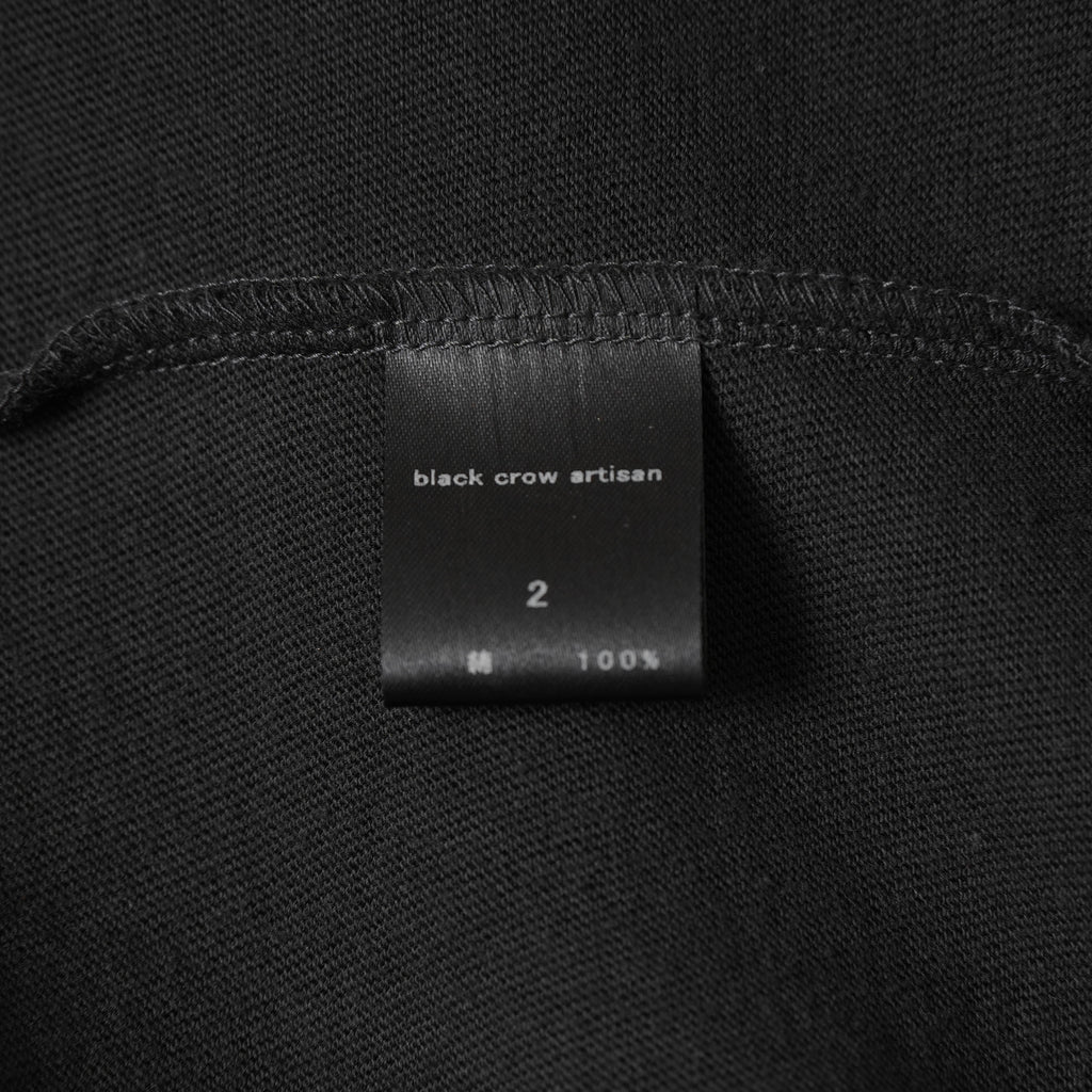 black crow x LOOM exclusive / 美品 long sleeve tops suvin cotton jersey 長袖Tシャツ / WFA-05 / size 2 (BLACK) 123024-alm