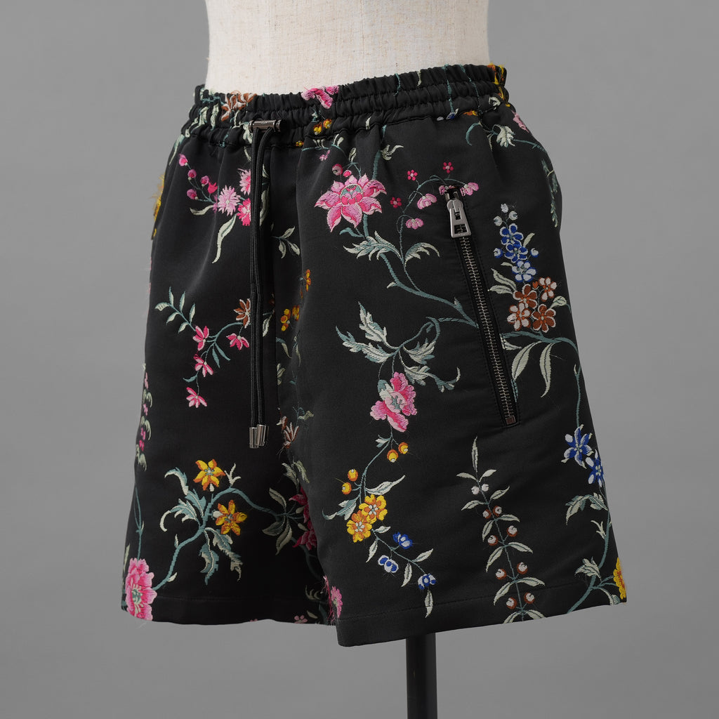 Christian Dior クリスチャンディオール / 美品 23SS ランウェイ look64 / 花柄刺繍 ブラックフローラル イージー / ショート パンツ / 327P16A2700 / size 40 (BLACK) レディース