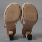 FENDI フェンディ / 美品 22SS バゲット メタルヒール レザーサンダル シューズ / size 36 (22.5cm) BEIGE レディース 352104-izm