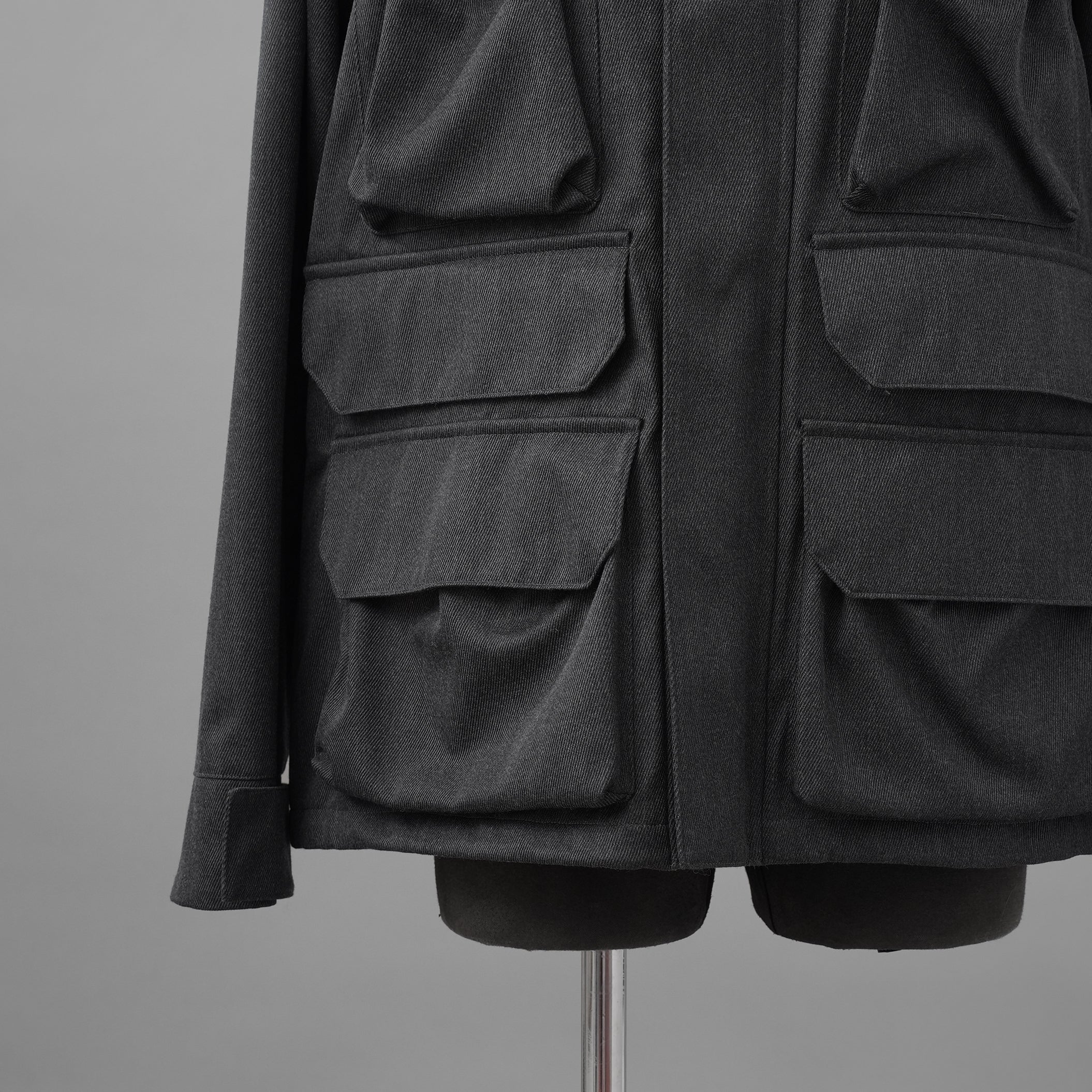 LANVIN collection ランバンコレクション / 美品 23AW 祐真 朋樹 / WOOL CALZE ”CAPA” JACKET ジャケット / LA-6M-73114 / size 48 (CHARCORL GRAY)