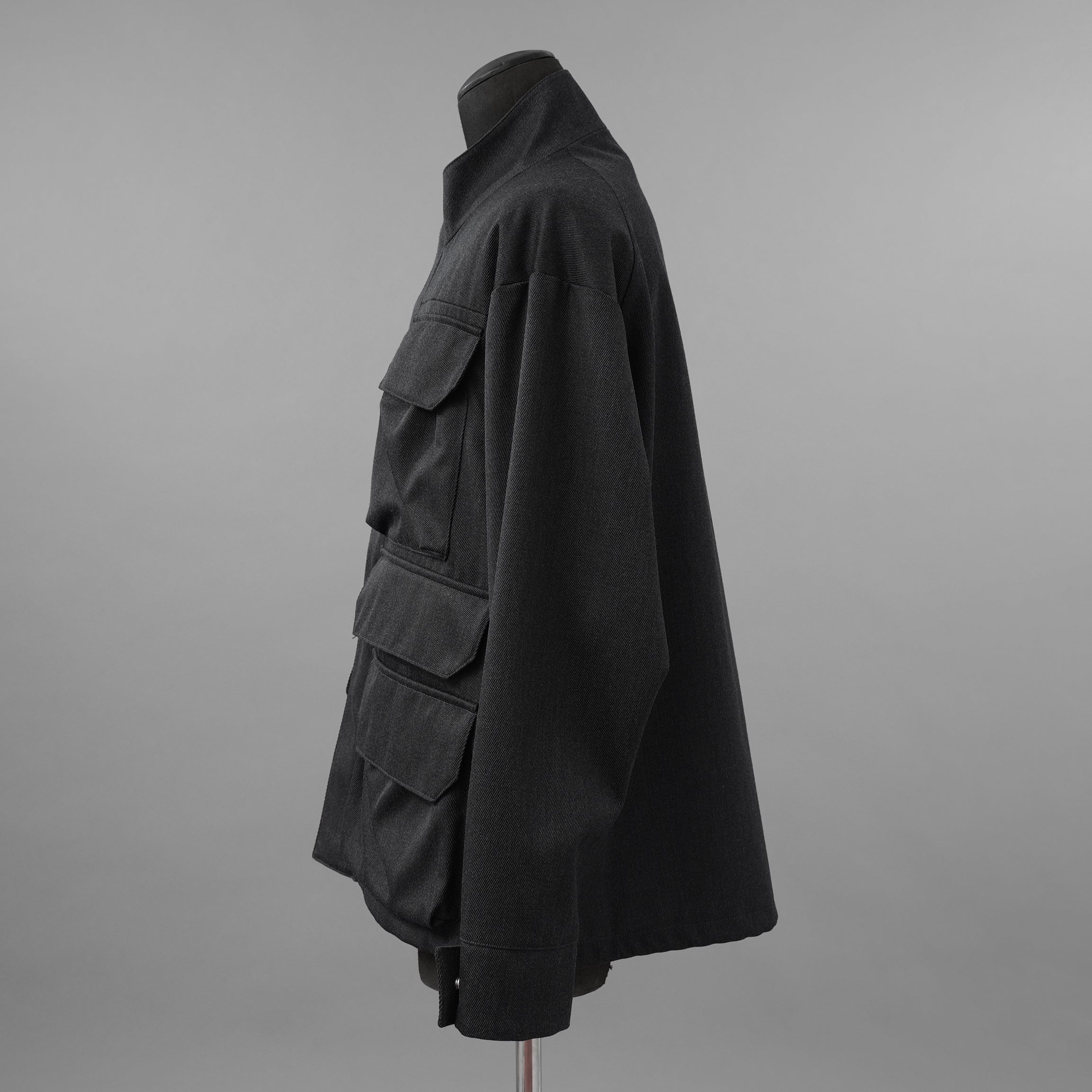 LANVIN collection ランバンコレクション / 美品 23AW 祐真 朋樹 / WOOL CALZE ”CAPA” JACKET ジャケット / LA-6M-73114 / size 48 (CHARCORL GRAY)