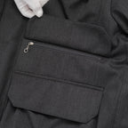 LANVIN collection ランバンコレクション / 美品 23AW 祐真 朋樹 / WOOL CALZE ”CAPA” JACKET ジャケット / LA-6M-73114 / size 48 (CHARCORL GRAY)