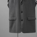 RAF SIMONS ラフシモンズ / 美品 23SS ノースリーブ テーラードジャケット ベスト / 231-516 / size S (GRAY)