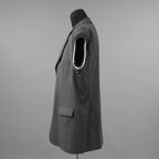 RAF SIMONS ラフシモンズ / 美品 23SS ノースリーブ テーラードジャケット ベスト / 231-516 / size S (GRAY)