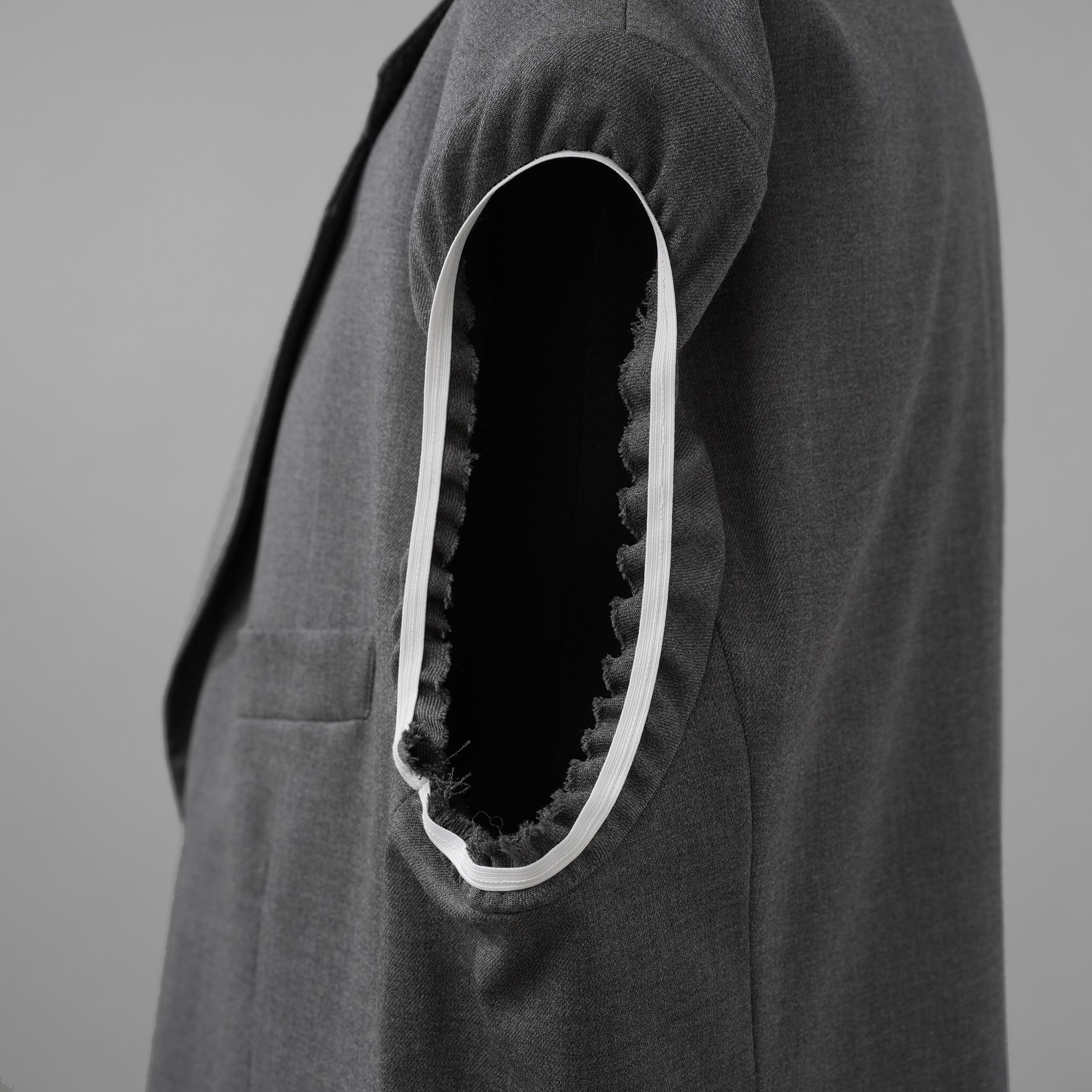 RAF SIMONS ラフシモンズ / 美品 23SS ノースリーブ テーラードジャケット ベスト / 231-516 / size S (GRAY)
