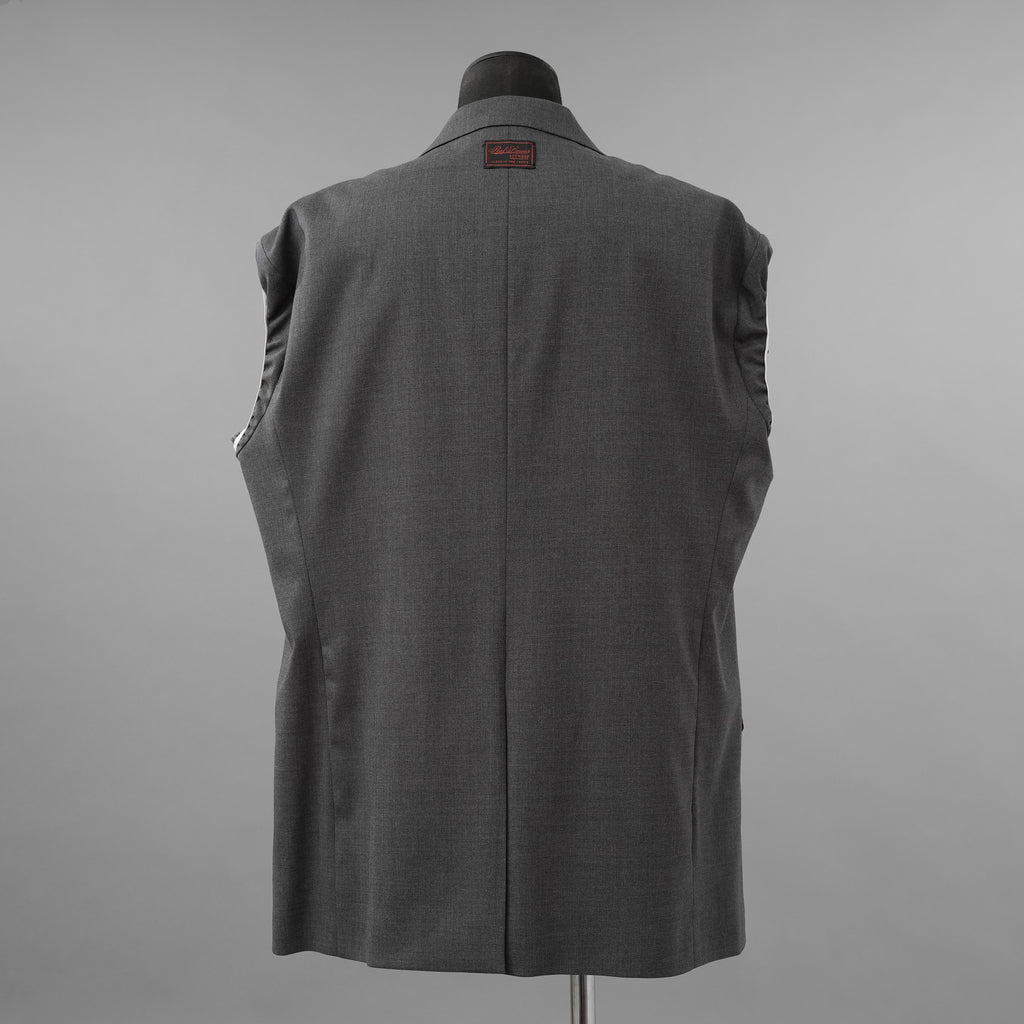 RAF SIMONS ラフシモンズ / 美品 23SS ノースリーブ テーラードジャケット ベスト / 231-516 / size S (GRAY)