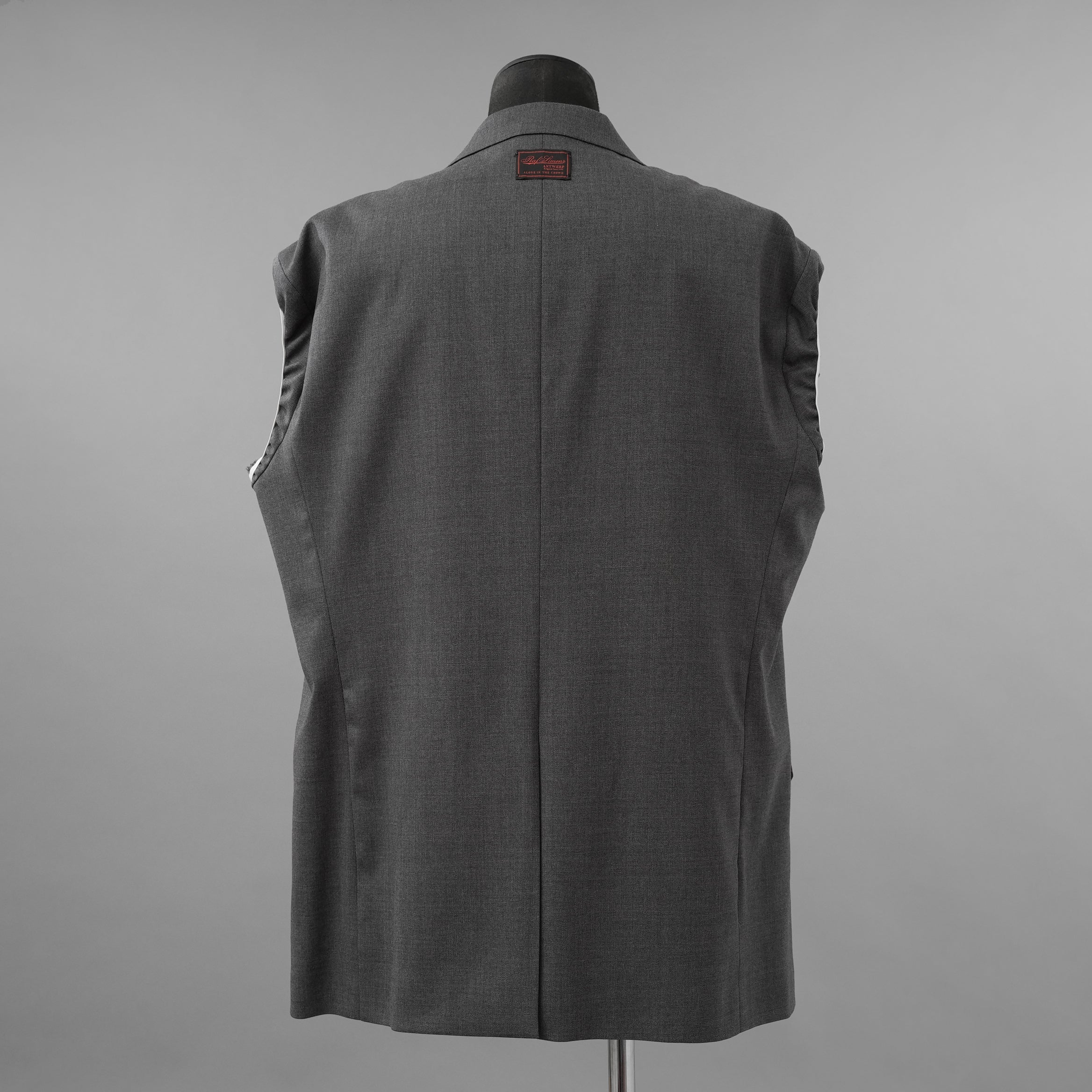 RAF SIMONS ラフシモンズ / 美品 23SS ノースリーブ テーラードジャケット ベスト / 231-516 / size S (GRAY)