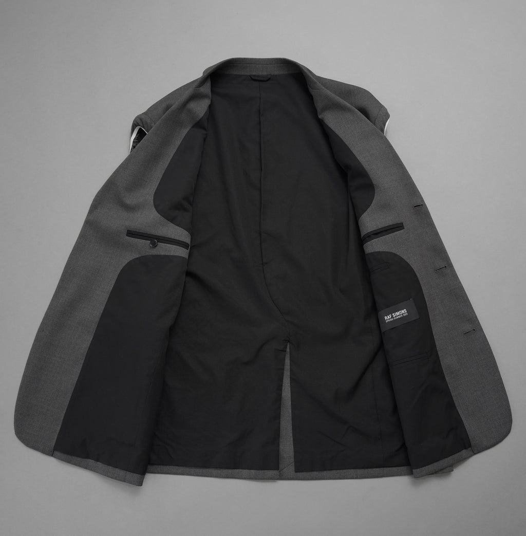 RAF SIMONS ラフシモンズ / 美品 23SS ノースリーブ テーラードジャケット ベスト / 231-516 / size S (GRAY)