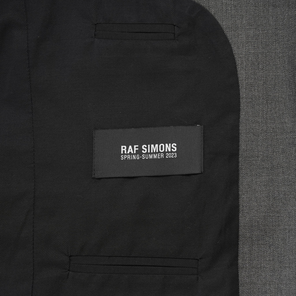 RAF SIMONS ラフシモンズ / 美品 23SS ノースリーブ テーラードジャケット ベスト / 231-516 / size S (GRAY)