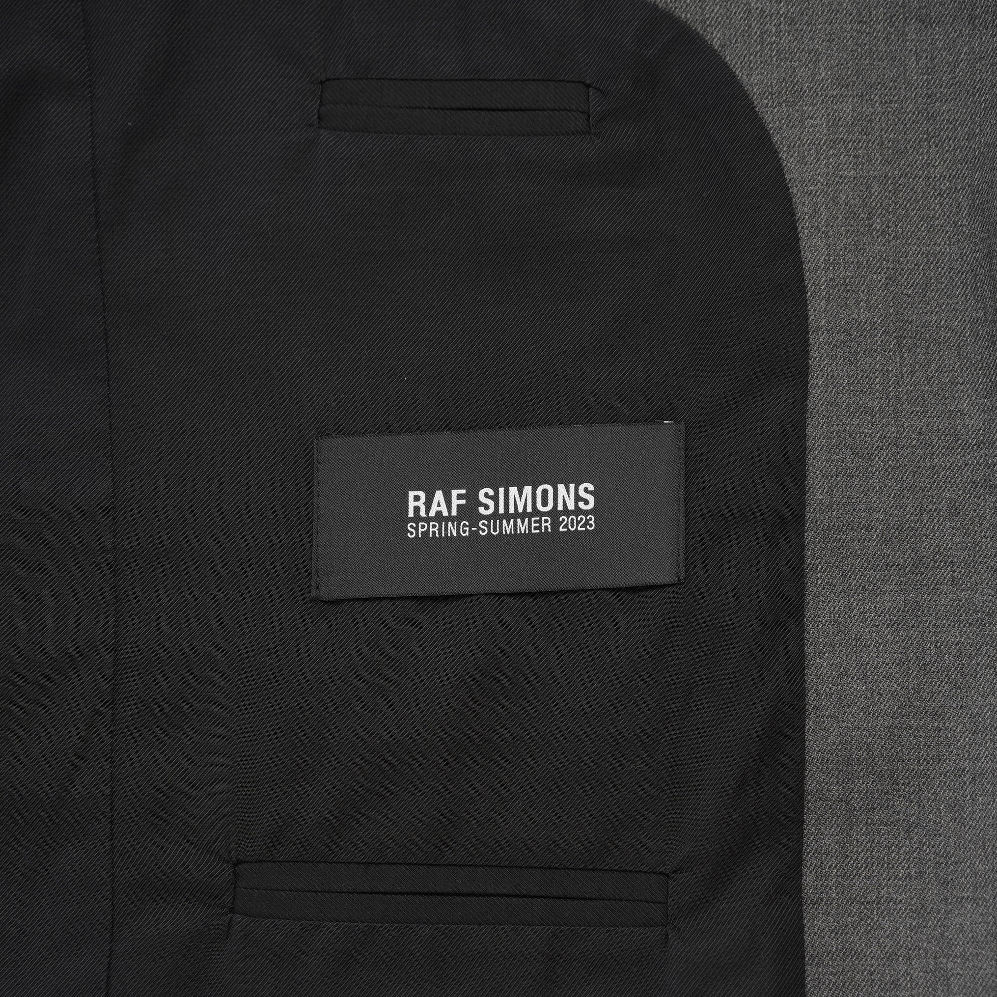 RAF SIMONS ラフシモンズ / 美品 23SS ノースリーブ テーラードジャケット ベスト / 231-516 / size S (GRAY)