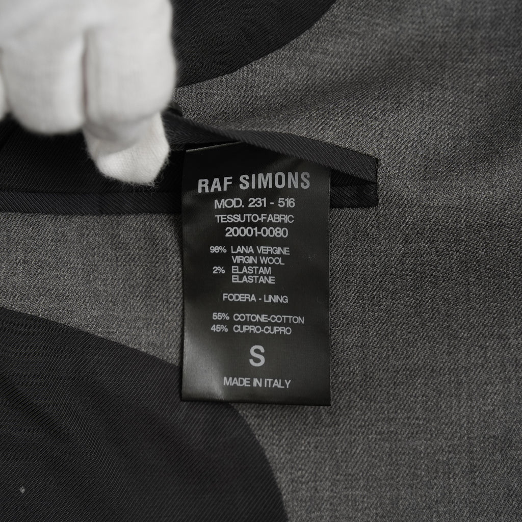 RAF SIMONS ラフシモンズ / 美品 23SS ノースリーブ テーラードジャケット ベスト / 231-516 / size S (GRAY)