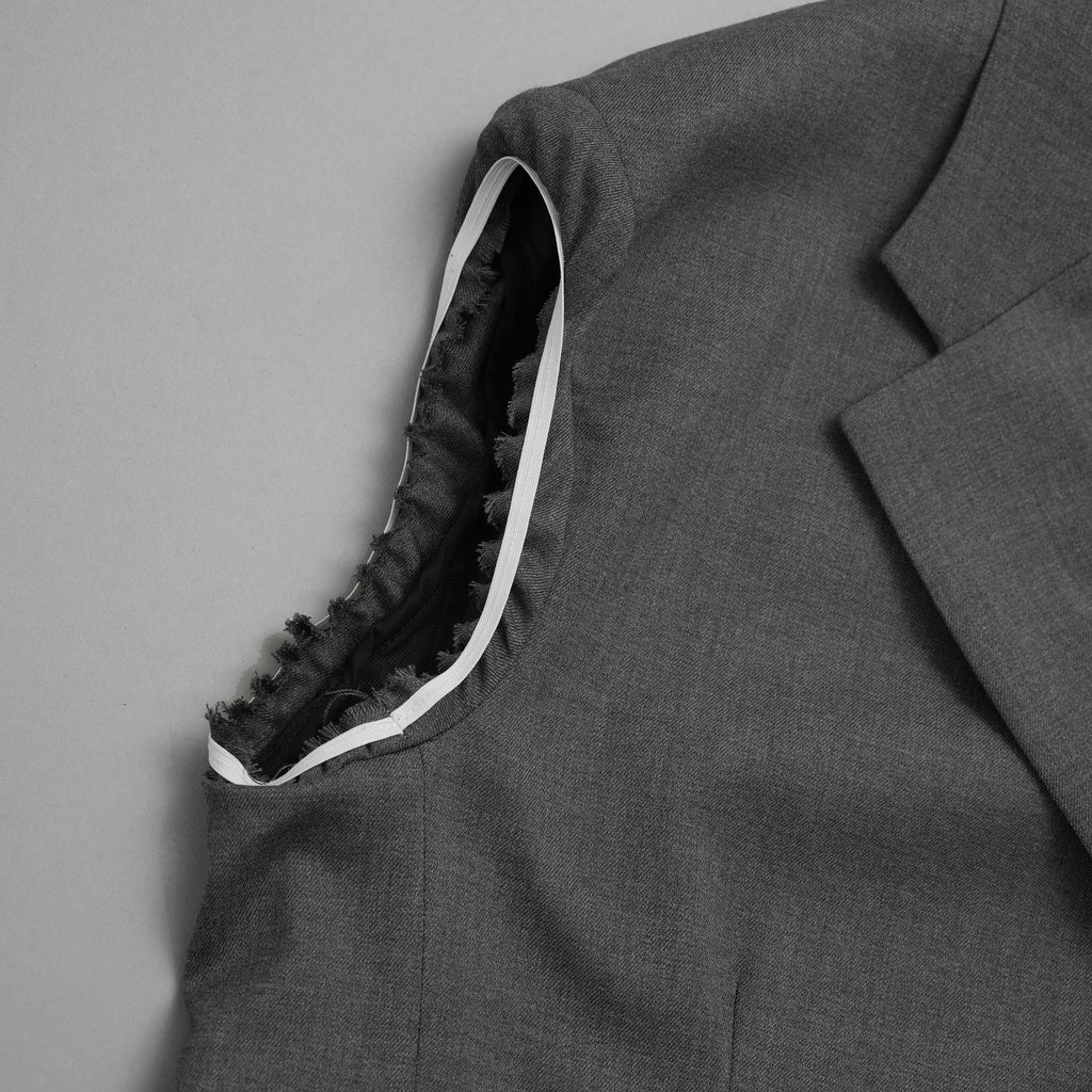 RAF SIMONS ラフシモンズ / 美品 23SS ノースリーブ テーラードジャケット ベスト / 231-516 / size S (GRAY)