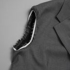 RAF SIMONS ラフシモンズ / 美品 23SS ノースリーブ テーラードジャケット ベスト / 231-516 / size S (GRAY)
