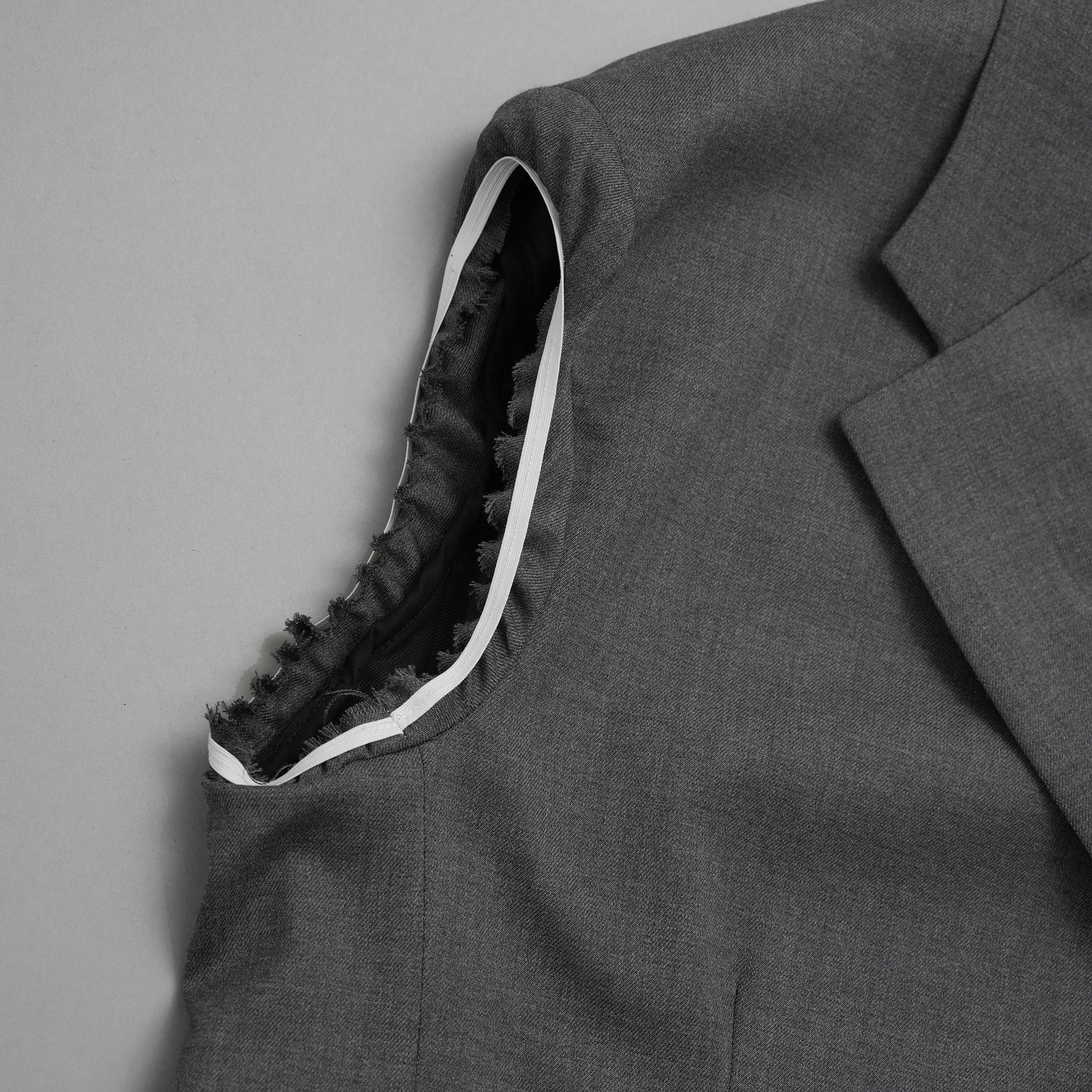 RAF SIMONS ラフシモンズ / 美品 23SS ノースリーブ テーラードジャケット ベスト / 231-516 / size S (GRAY)