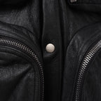 Rick Owens リックオウエンス / 美品 24AW Porterville Leather Cargo Vest レザーカーゴベスト / RU02D6767-LBA / size 48 (BLACK)