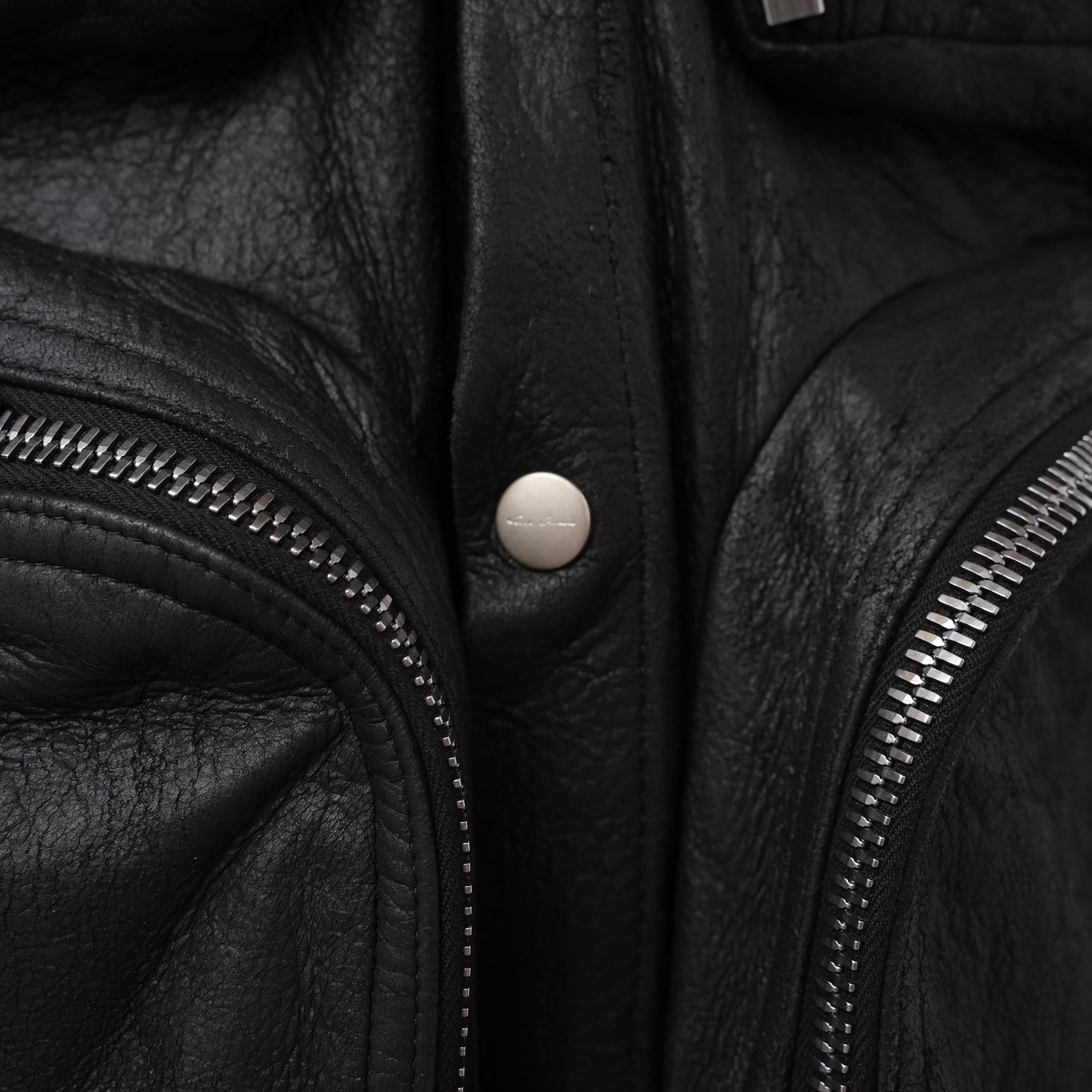 Rick Owens リックオウエンス / 美品 24AW Porterville Leather Cargo Vest レザーカーゴベスト / RU02D6767-LBA / size 48 (BLACK)