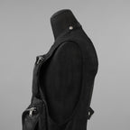 Rick Owens リックオウエンス / 美品 24AW Porterville Leather Cargo Vest レザーカーゴベスト / RU02D6767-LBA / size 48 (BLACK)