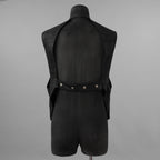 Rick Owens リックオウエンス / 美品 24AW Porterville Leather Cargo Vest レザーカーゴベスト / RU02D6767-LBA / size 48 (BLACK)