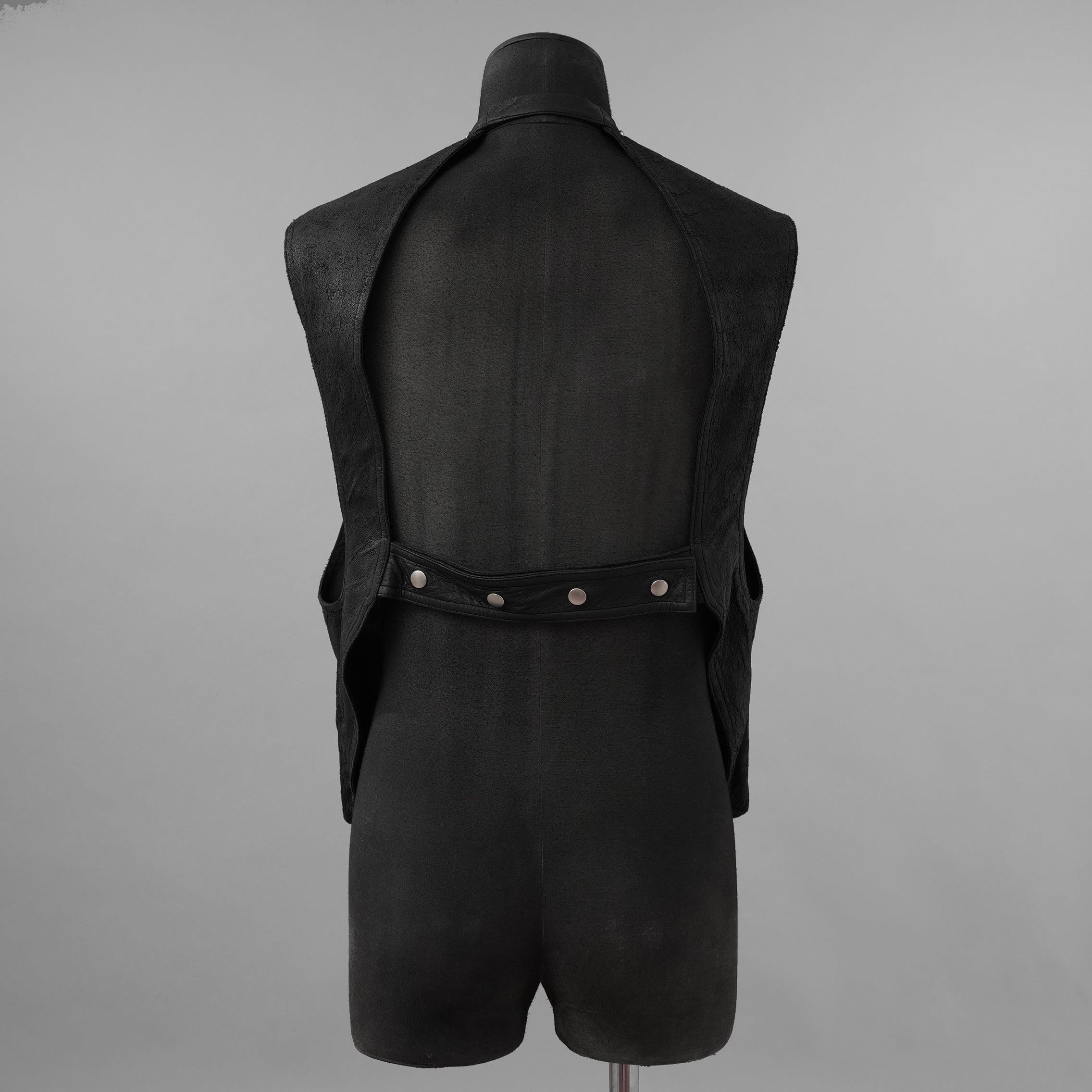 Rick Owens リックオウエンス / 美品 24AW Porterville Leather Cargo Vest レザーカーゴベスト / RU02D6767-LBA / size 48 (BLACK)