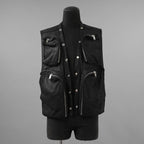 Rick Owens リックオウエンス / 美品 24AW Porterville Leather Cargo Vest レザーカーゴベスト / RU02D6767-LBA / size 48 (BLACK)