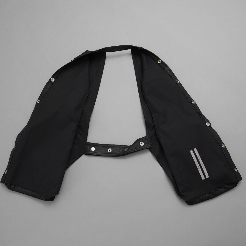 Rick Owens リックオウエンス / 美品 24AW Porterville Leather Cargo Vest レザーカーゴベスト / RU02D6767-LBA / size 48 (BLACK)
