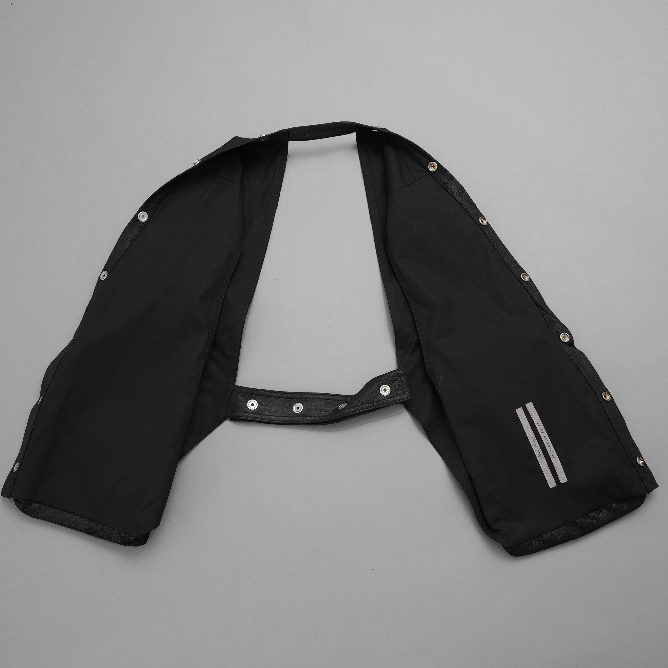 Rick Owens リックオウエンス / 美品 24AW Porterville Leather Cargo Vest レザーカーゴベスト / RU02D6767-LBA / size 48 (BLACK)